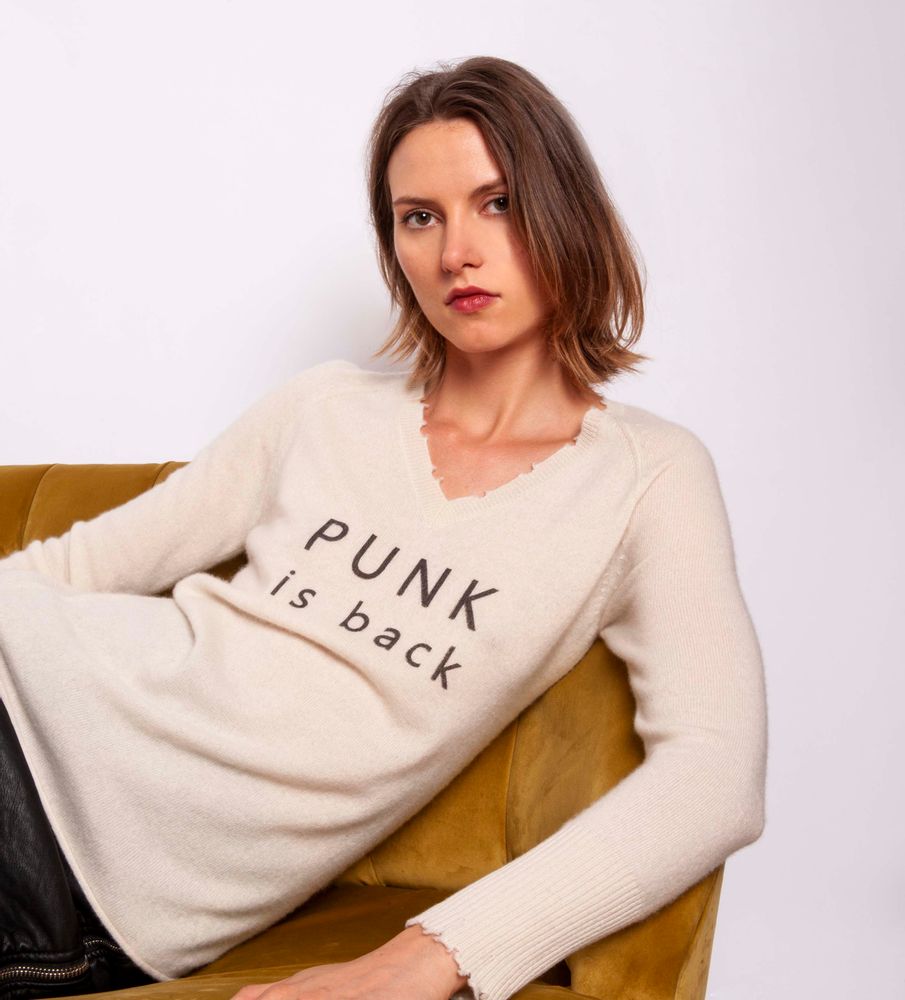 Prêt-à-porter - Pull PUNK IS BACK. - MADLUV CASHMERE GOES POP