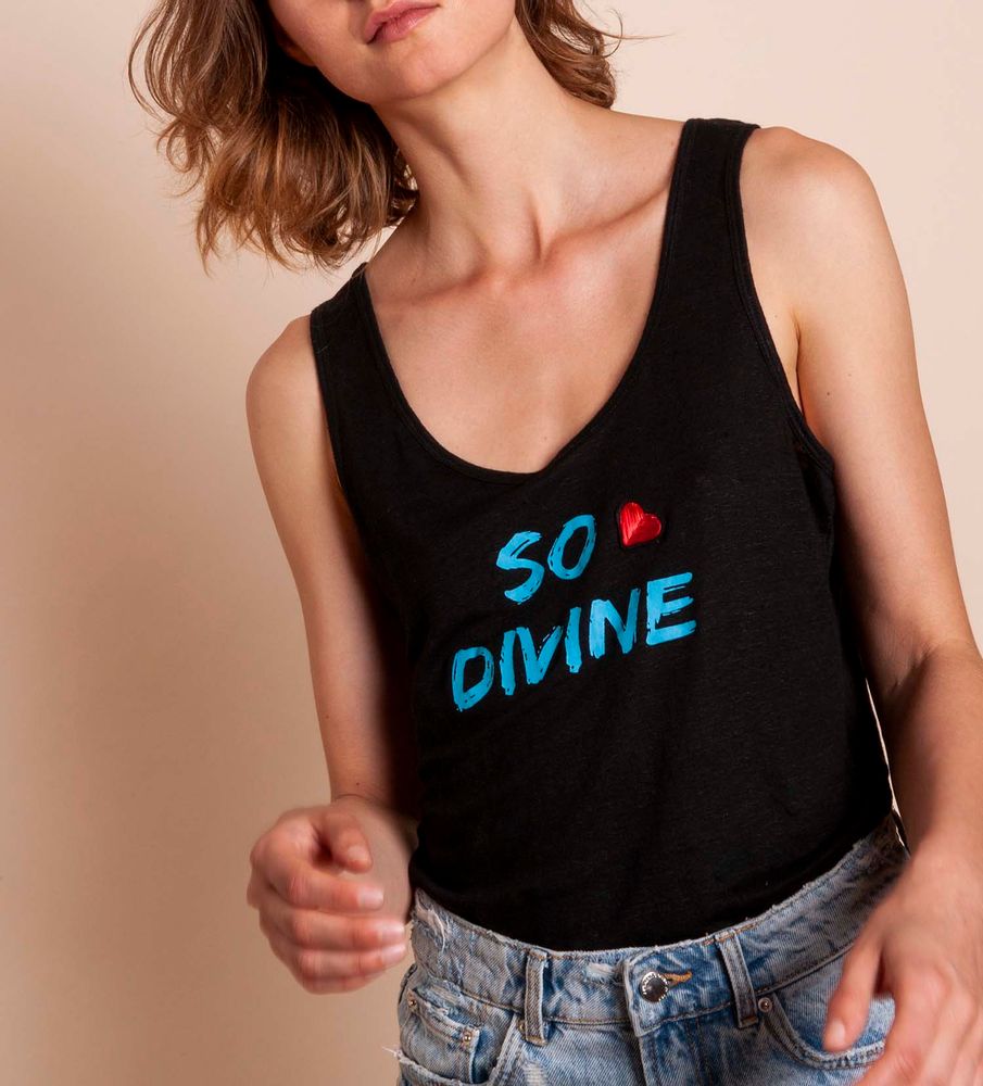 Apparel - Tank Top SO DIVINE - MADLUV CASHMERE GOES POP