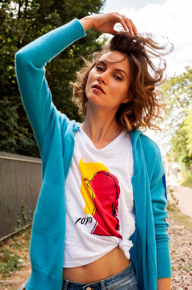 Prêt-à-porter - Tshirt XOXO - MADLUV CASHMERE GOES POP