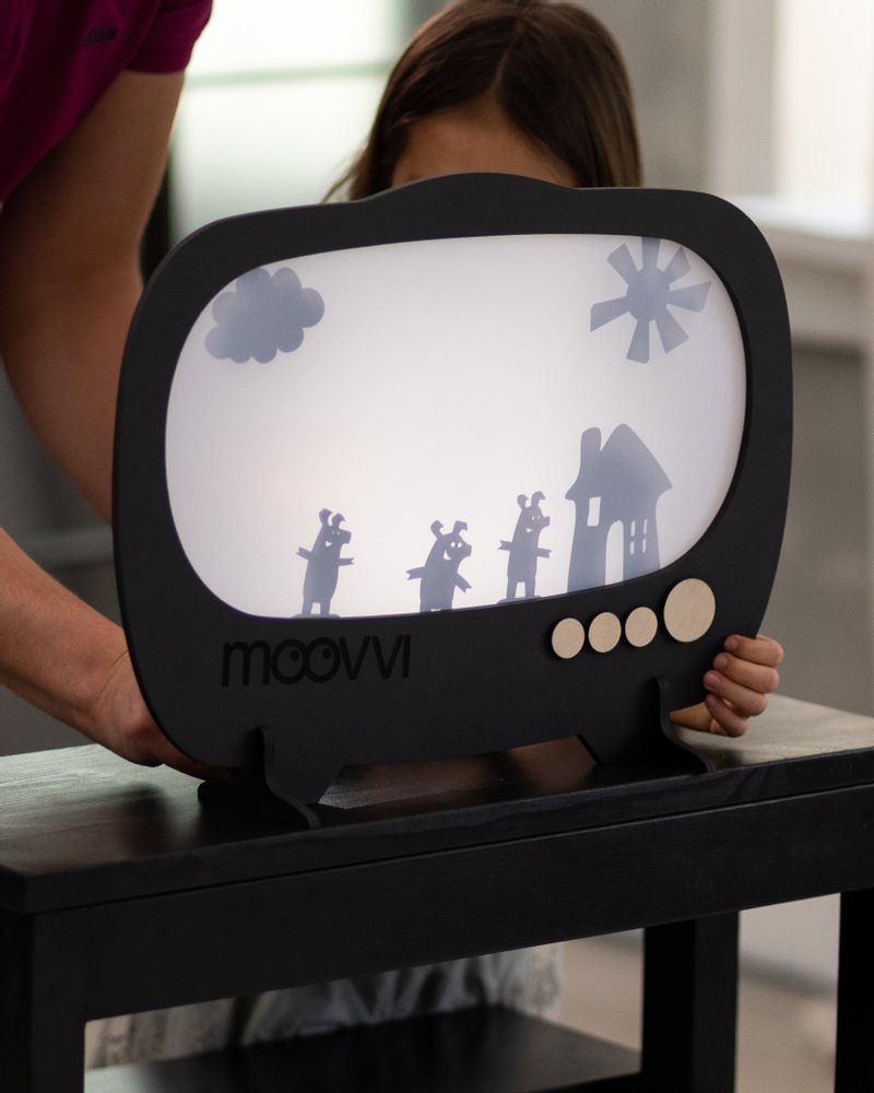 Children's games - MOOVVI Wooden Shadow Theatre, handmade - ENJOYTHEWOOD