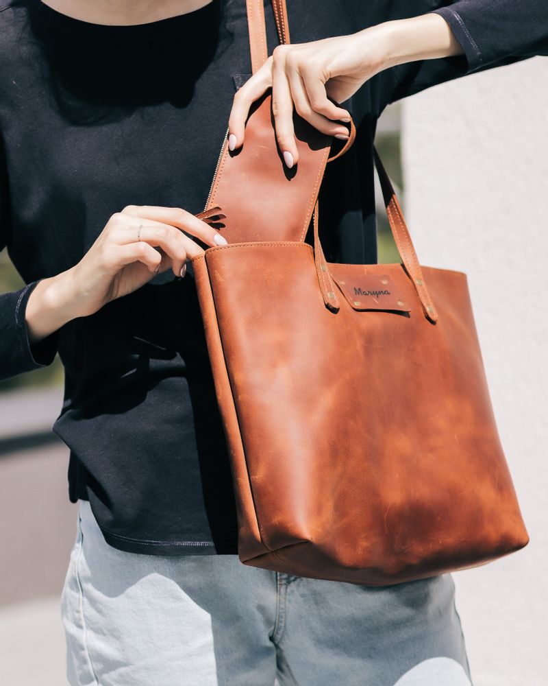 Petite maroquinerie - Sac fourre-tout en cuir - ENJOYTHELEATHER