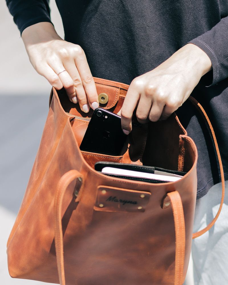 Petite maroquinerie - Sac fourre-tout en cuir - ENJOYTHELEATHER
