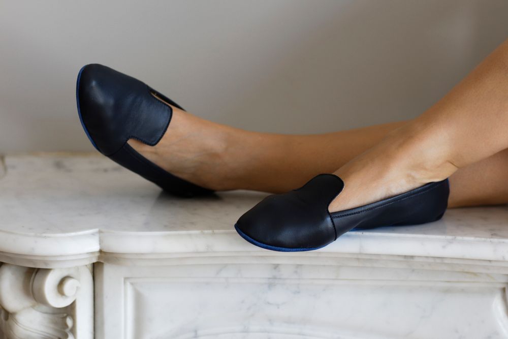 Homewear textile - Ligne EPURE - souliers de cuir - EDITH ET MARCEL