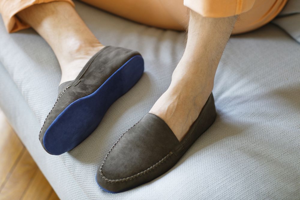 Homewear textile - Ligne EPURE - souliers de cuir - EDITH ET MARCEL