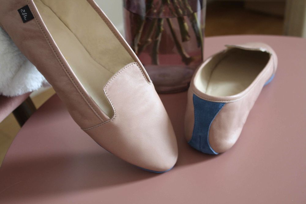 Homewear textile - Ligne EPURE - souliers de cuir - EDITH ET MARCEL