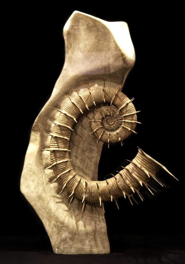Sculptures, statuettes et miniatures - Rare ammonite hétéromorphe - MISSING LINK
