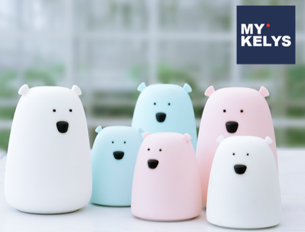Wireless lamps - Soft Silicone Cat and Bear LED Night Light Lamp - KELYS