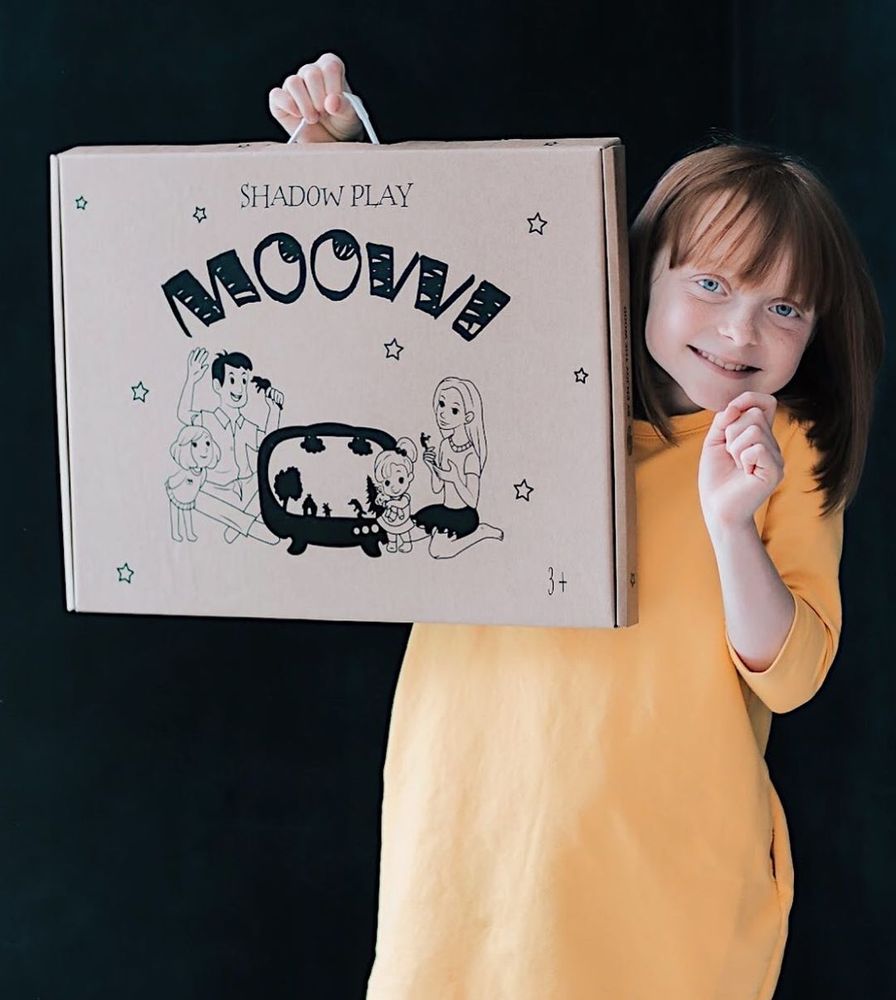 Children's games - MOOVVI Wooden Shadow Theatre, handmade - ENJOYTHEWOOD