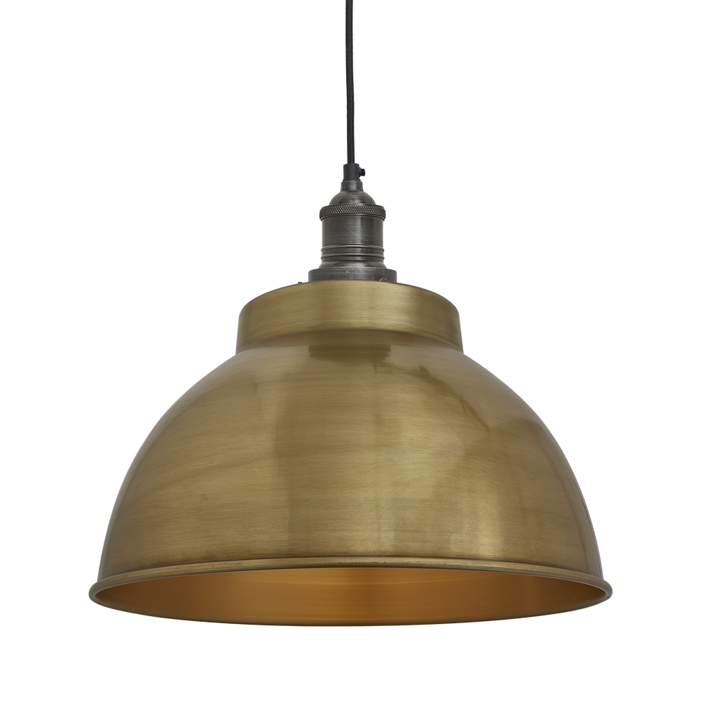 Hanging lights - Brooklyn Dome Pendant - 13 Inch - Brass - INDUSTVILLE
