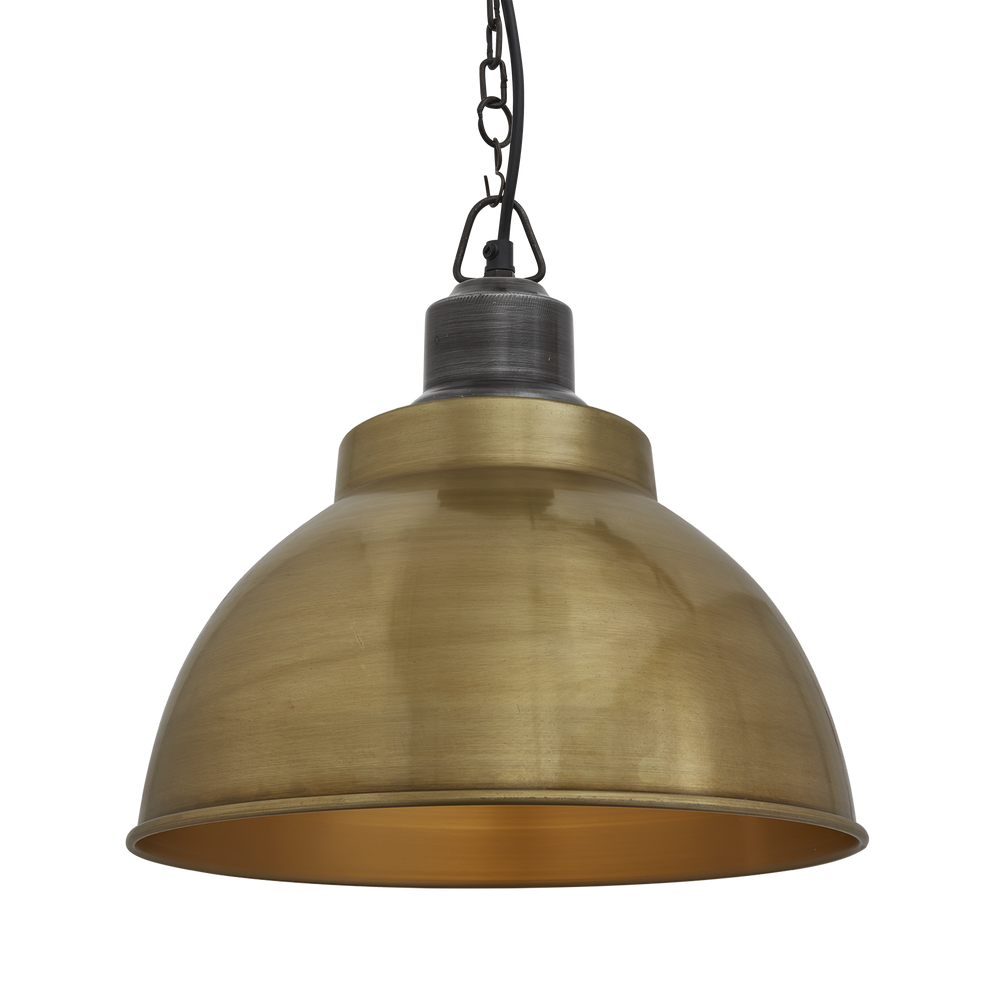 Hanging lights - Brooklyn Dome Pendant - 13 Inch - Brass - INDUSTVILLE