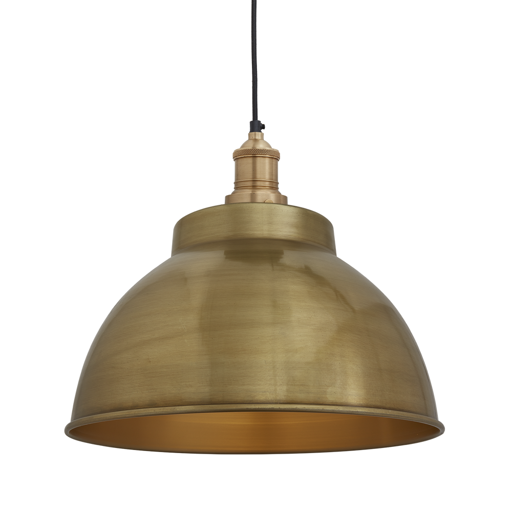 Hanging lights - Brooklyn Dome Pendant - 13 Inch - Brass - INDUSTVILLE