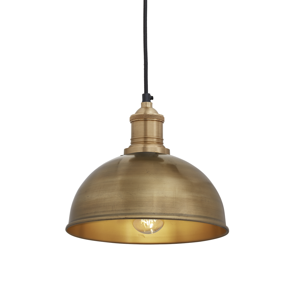 Suspensions - Brooklyn - Pendentif dôme - Laiton - 20,3 cm - INDUSTVILLE