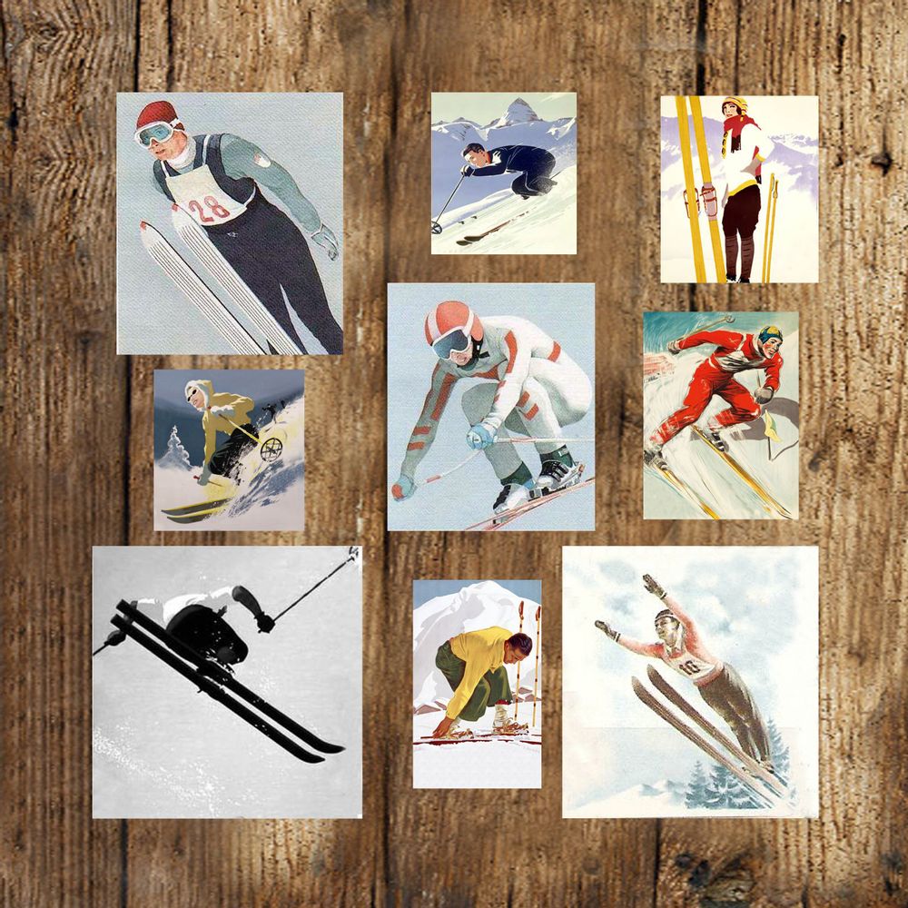 Tableaux - TOILES IMPRIMEES MULTI PHOTOS / MONTEES SUR CHASSIS CLOUTE/ COLLECTION MONTAGNE / AVEC CADRE OU SANS CADRE - LA MAISON DE GASPARD
