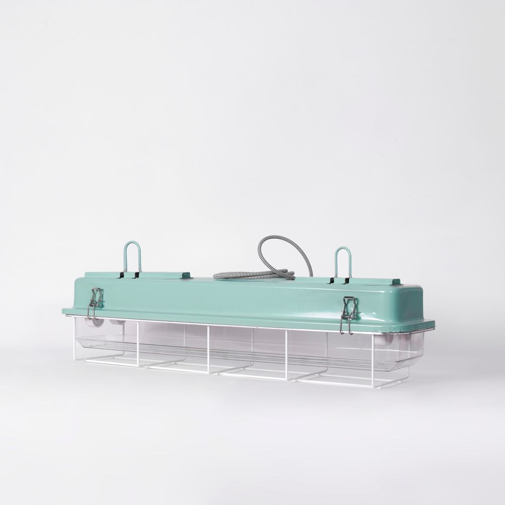 Hanging lights - Caged Industrial Strip Light - 4ft Matte Black - NOOK LONDON