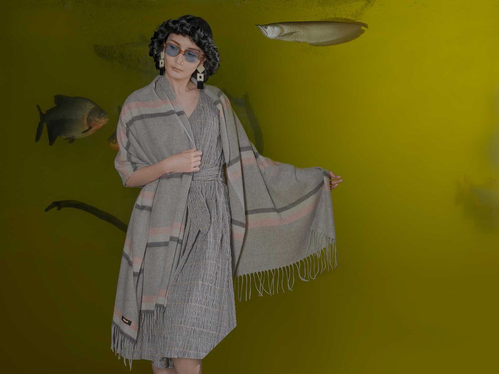 Scarves - 100% cashmere shawl - ERDENET CASHMERE