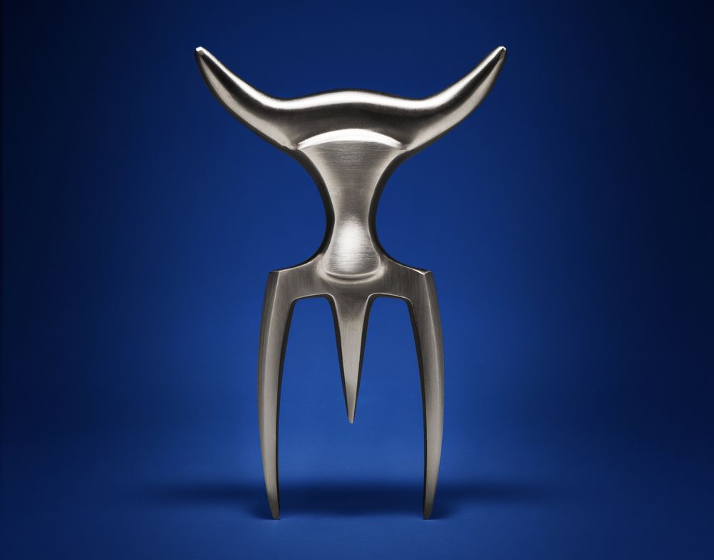 Cutlery set - Brushed Fork + stainless steel holder - TRIDENS