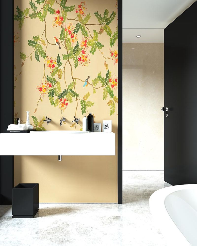 Papiers peints - peints à la main et brodés de papier peint - BRODERIE ART WALLPAPER