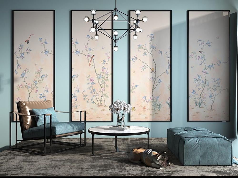 Tableaux - peints à la main, brodés, imprimés d'œuvres d'art, peintures. - BRODERIE ART WALLPAPER