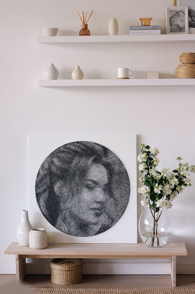 Paintings - Art-Canvas "String Theory" - Made By Your Photo In Unique Technique- Wall decoration - STRING THEORY