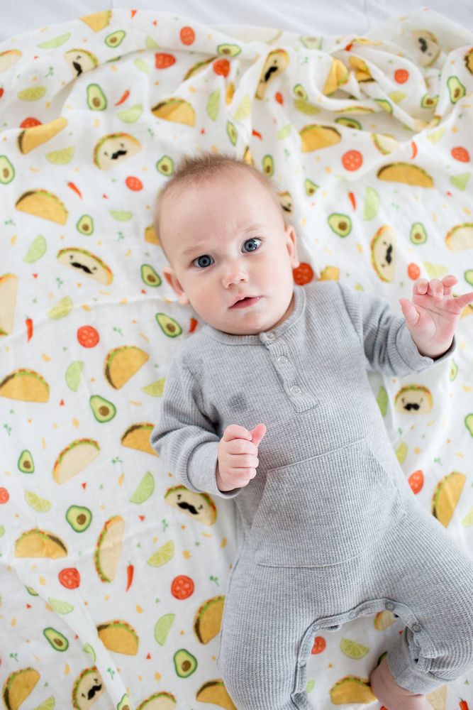 Accessoires enfants - Couverture en Mousseline - Tacos - LOULOU LOLLIPOP