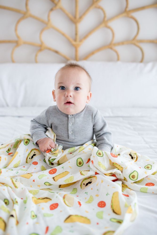 Accessoires enfants - Couverture en Mousseline - Tacos - LOULOU LOLLIPOP
