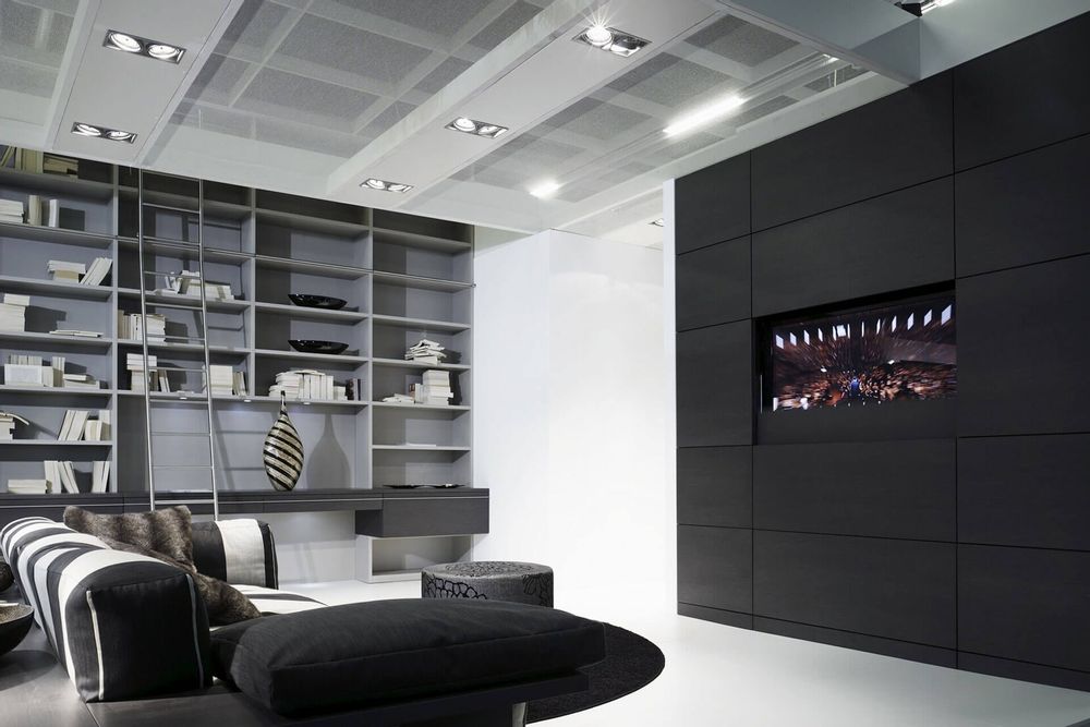 Buffets - MEUBLES TV  MOTORISÉS / LIFT / POUR ÉCRAN DE TRÈS GRANDE DIMENSION  SUR MESURE - ÉLÉGANCE ET TECHNOLOGIE