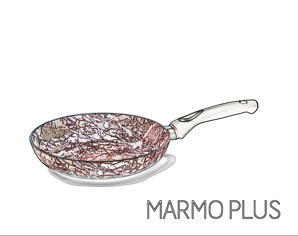 Poêles - Marmoplus™ poêle antiadhésive Rouge - NUOVA H.S.S.C.