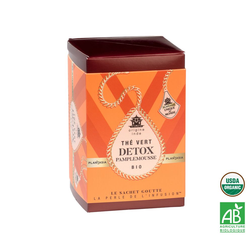 Café et thé - Thé vert Detox Pamplemousse Bio - PLANTASIA