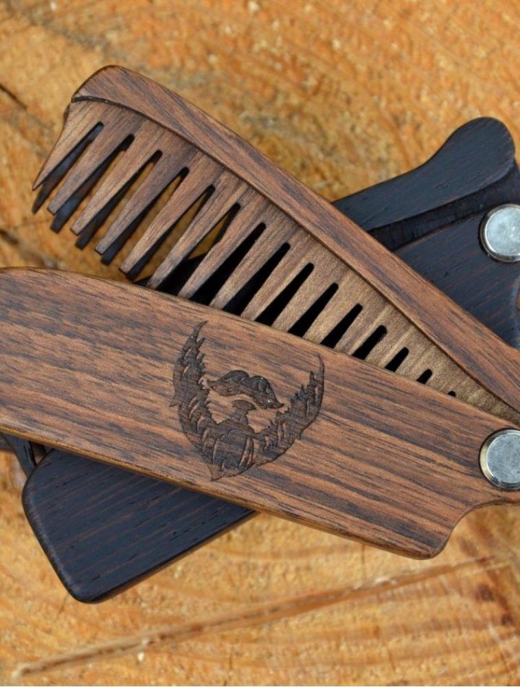 Cosmétiques - Peigne d'ours en bois, noyer et wengé - ENJOYTHEWOOD