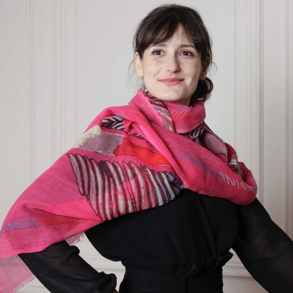 Scarves - stole 100 % wool, OHIO design - SUPPLEMENT D'AM / ETOLES ET ACCESSOIRES