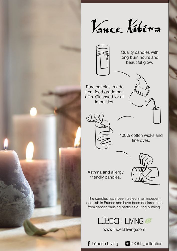 Objets design - Vance Kitira Bougies en bois - LÜBECH LIVING