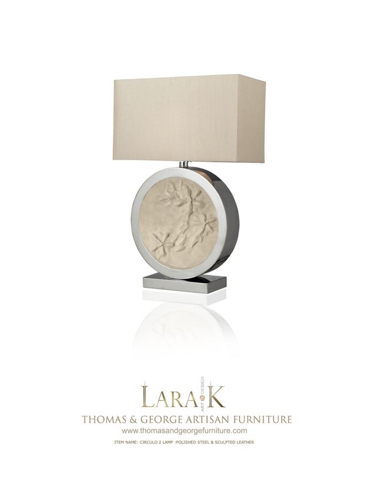 Table lamps - LK Custom Made Lamp with Hand Sculpted Leather - THOMAS & GEORGE ARTISAN FURNITURE