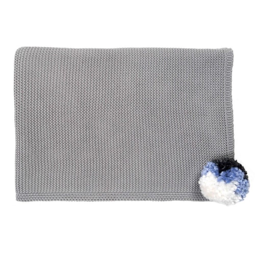 Plaids - PLAID - POMPON GRIS - MIMI'LOU
