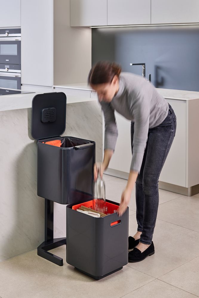 Poubelles de cuisine - Totem Compact (40L) -Unité de séparation des déchets - JOSEPH JOSEPH