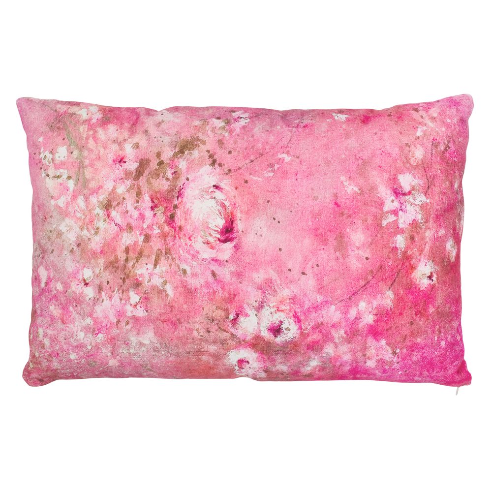 Fabric cushions - ROSE FRAISE PETIT COUSSIN VELOURS - ILLUSTRE PARIS