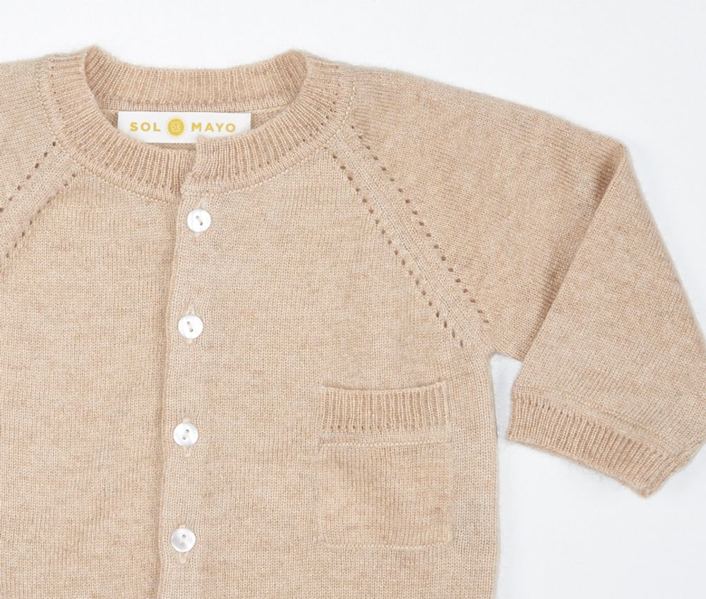 Apparel - LUCE twin set knitted by 100% cashmere. Designed in France - SOL DE MAYO