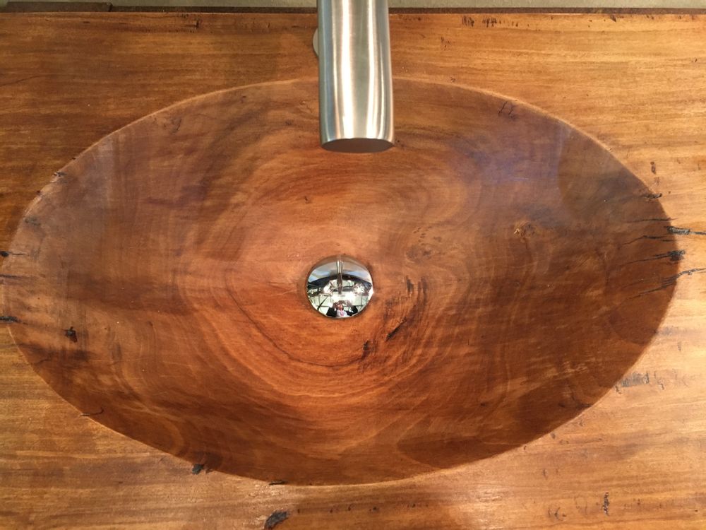 Meubles pour salle de bain - LAVABO en BOIS NATUREL - ATMOSPHÈRE D'ARGANERAIE
