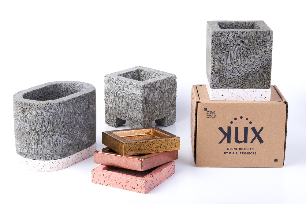 Pottery - Ocean Planter Square w/ Copper Base - D.A.R. PROYECTOS