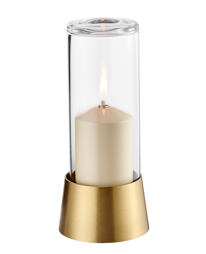 Decorative objects - LAMPE PURE Laiton brossé avec globe Transparent - BOUGIENEO