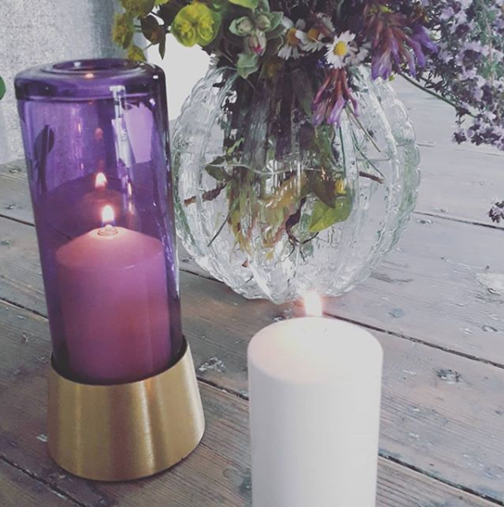 Decorative objects - LAMPE PURE Laiton brossé avec globe Transparent - BOUGIENEO