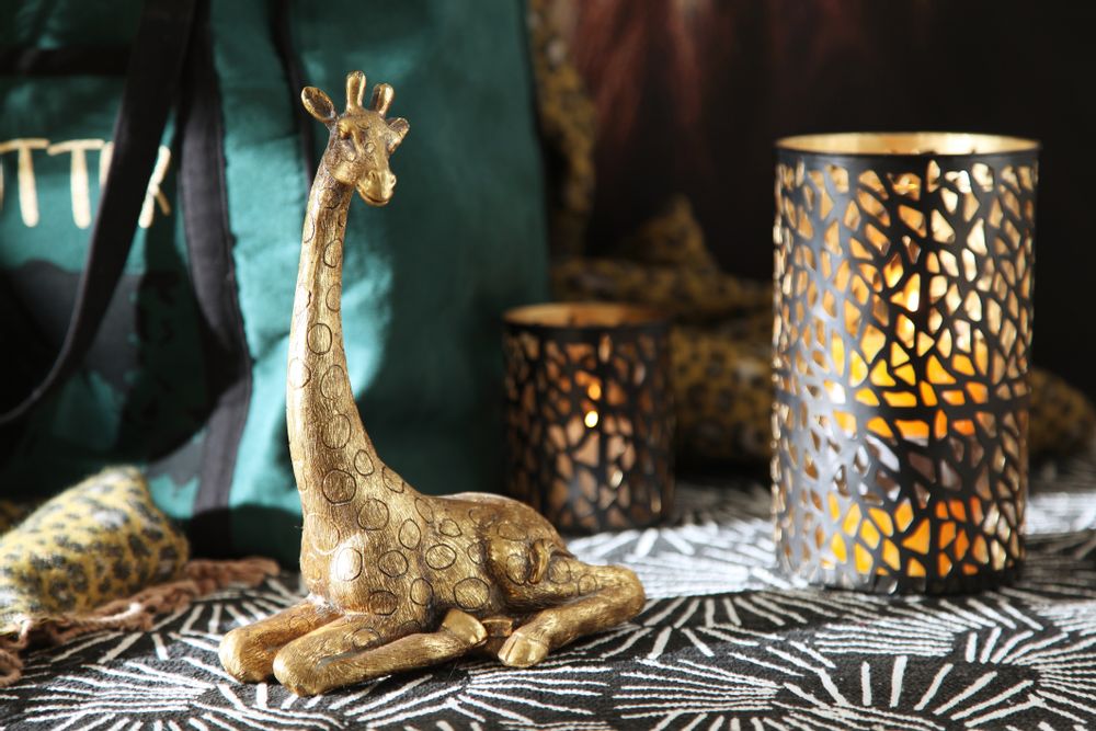 Objets de décoration - Girafe dorée assise  - KORB