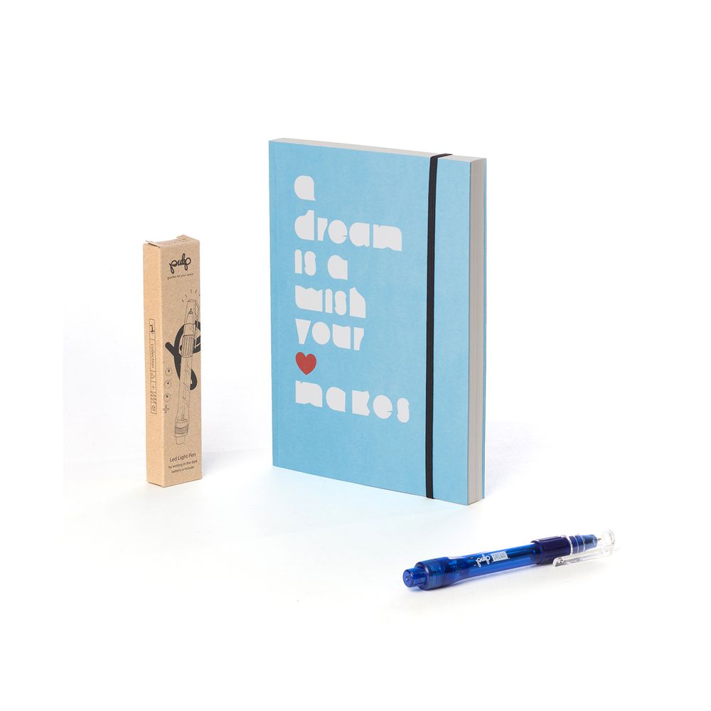 Cadeaux - Dream Journal - Notebook & Led Light Stylo - PULP SHOP