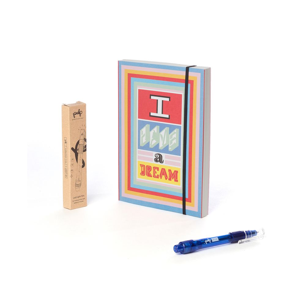 Cadeaux - Dream Journal - Notebook & Led Light Stylo - PULP SHOP
