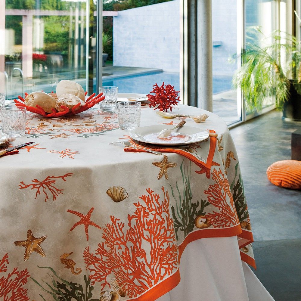 Linge de table textile - Nappe Corail - BEAUVILLÉ