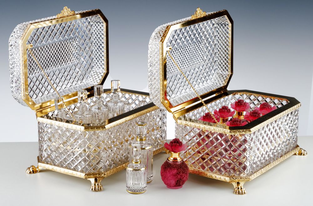 Parfums pour soi et eaux de toilette - COFFRET A PARFUM LUXE KING GEORGES + 6 FLACONS 10 ML | ROUGE - CRISTAL DE PARIS