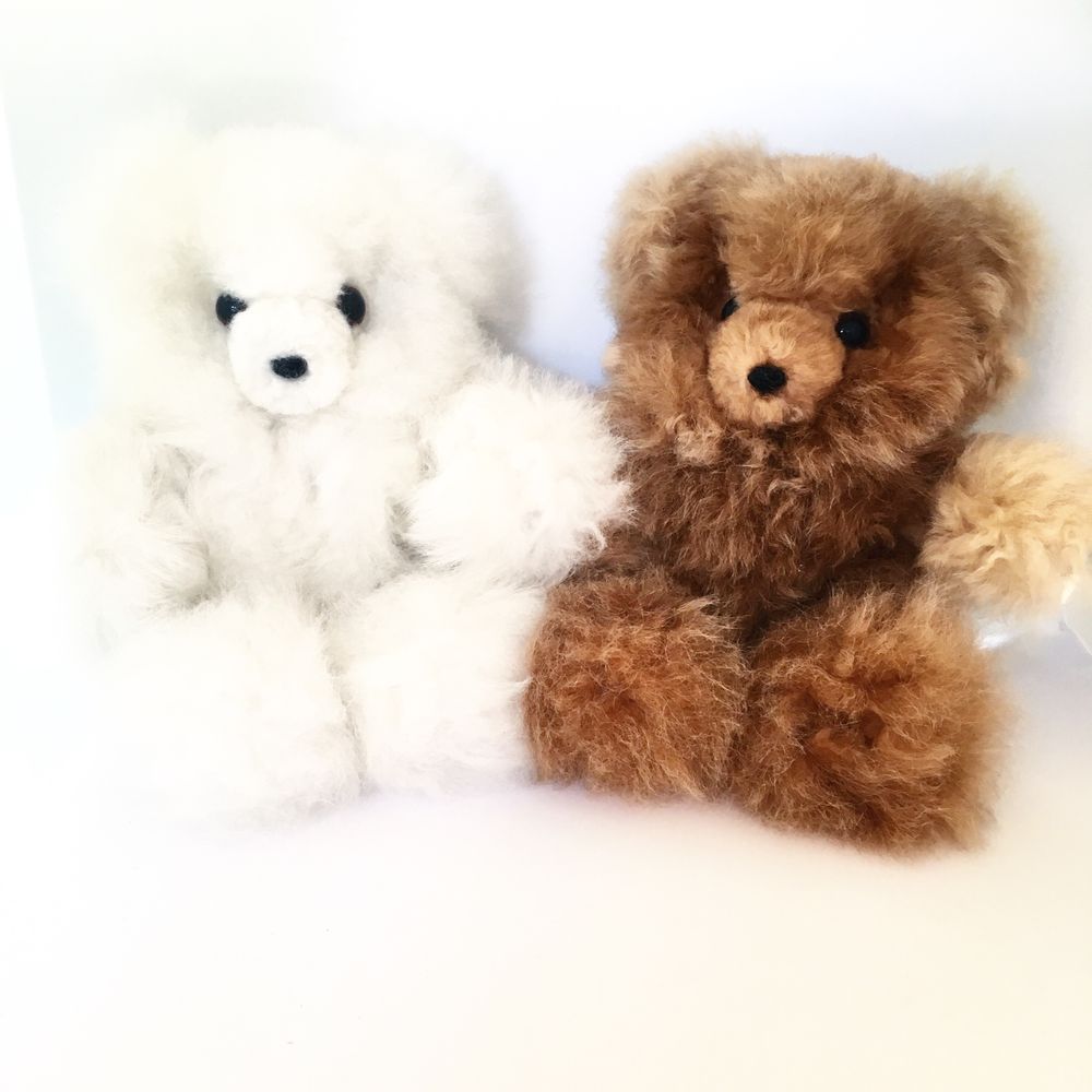 Gifts - Natural alpaca fur teddy bear. - INATA