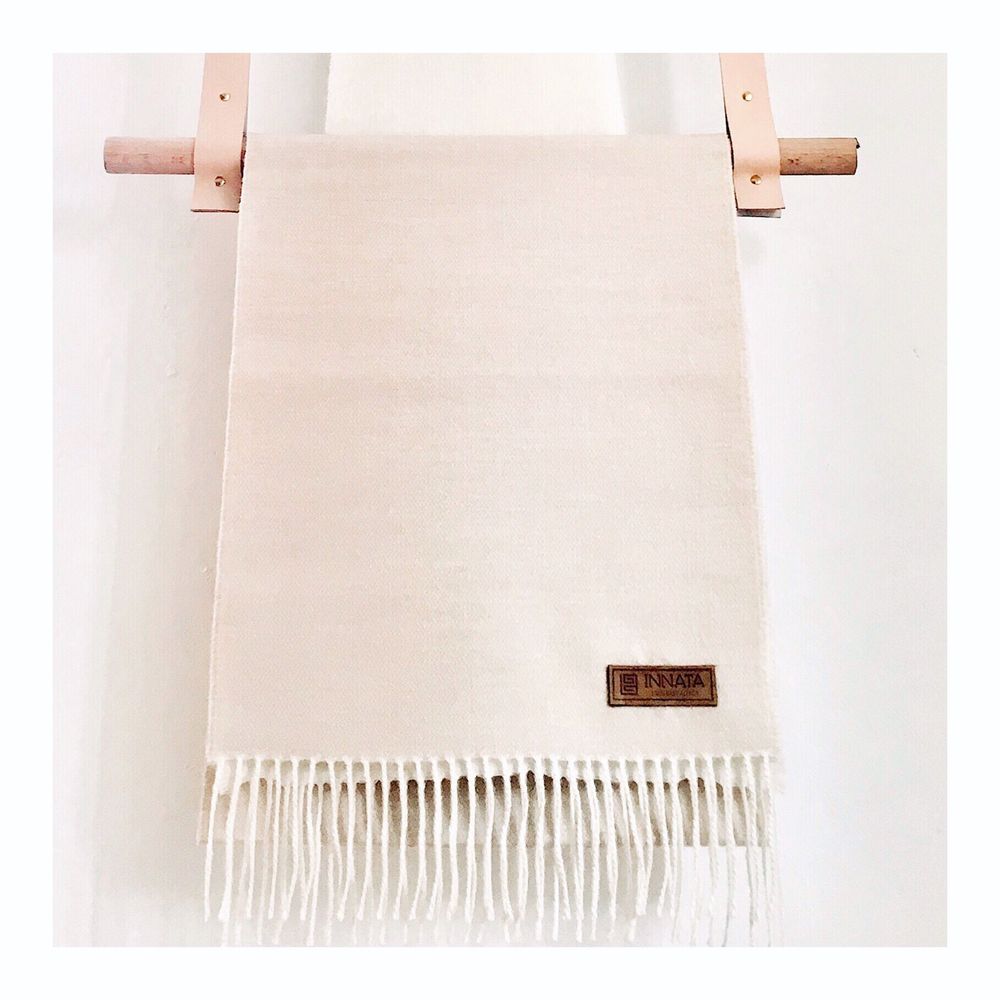 Scarves - Two-tone Baby Alpaca Scarf. - INATA