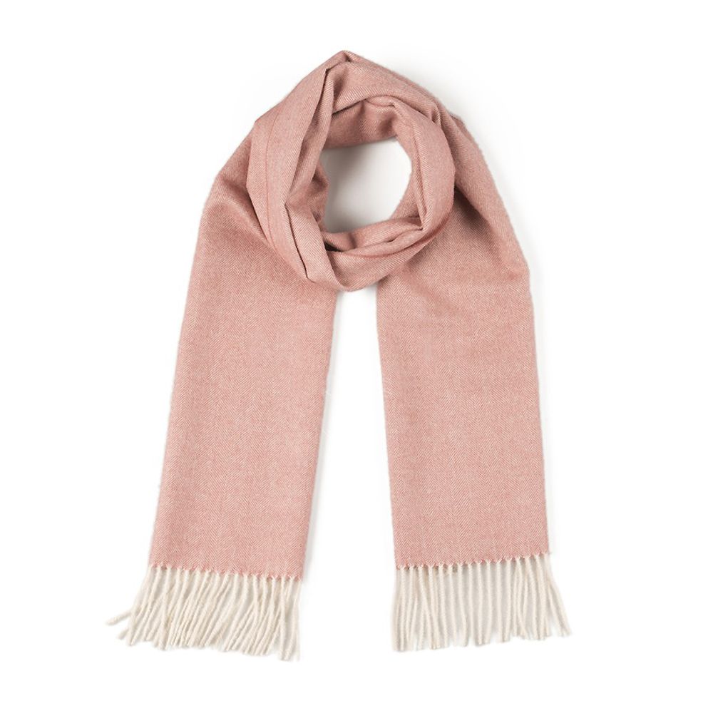 Scarves - Fishbone Scarf in 100% Baby Alpaca Natural - INATA