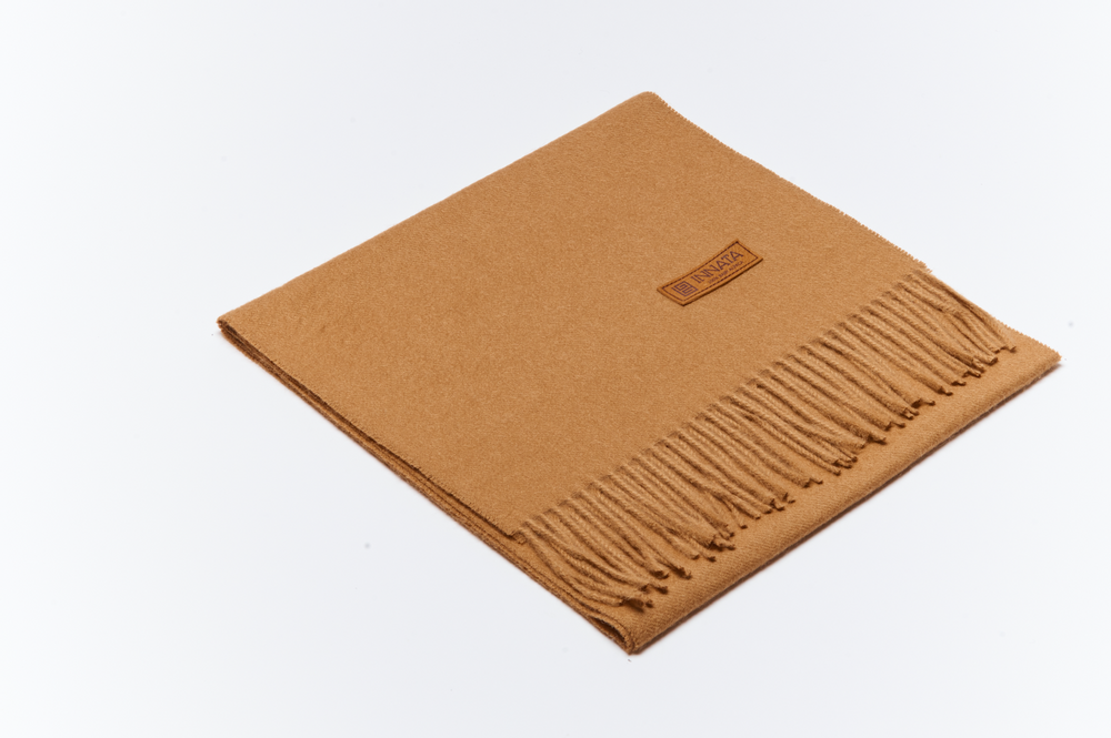 Scarves - Natural Baby Alpaca Essential Scarf - INATA