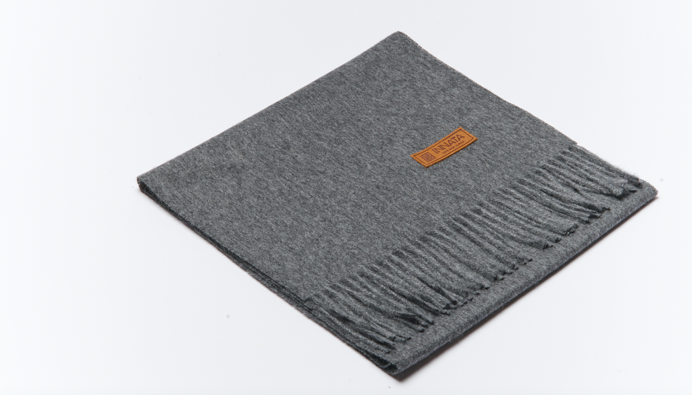 Scarves - Natural Baby Alpaca Essential Scarf - INATA